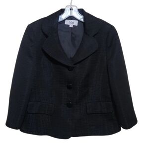 Le Siut Women Black Blazer Jacket Size 10